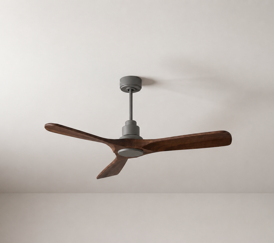 ventilateur de plafond en bois